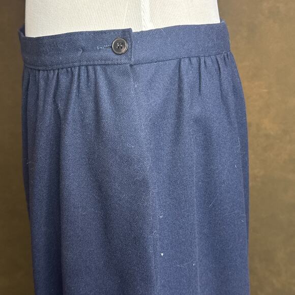 Pendleton Skirt Women's 14 Navy Blue 100% Wool Made In USA - Picture 4 of 11